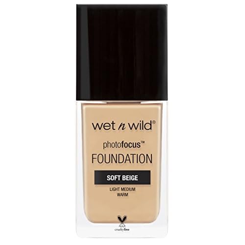wet n wild Photo Focus Matte Liquid Foundation Soft Beige, Vegan & Cruelty-Free