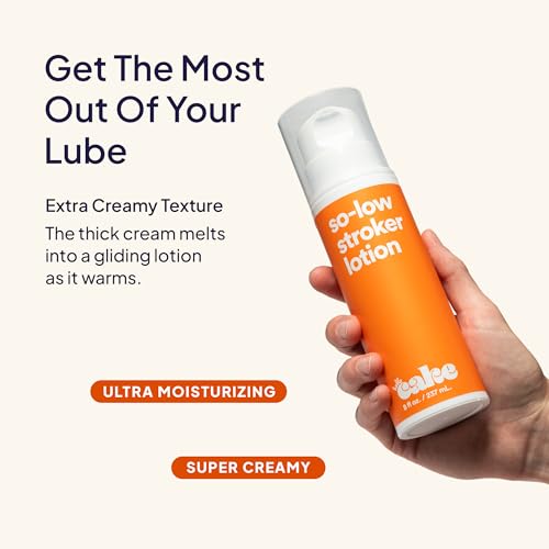 Hello Cake So-Low Stroker Lotion - Below the Belt Solo Cream for Men, Natural Moisturizing Ingredients Coconut Oil, Avocado Oil, Aloe Vera, 8 fl oz