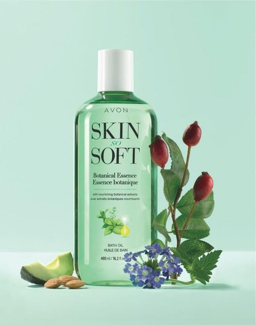 Avon Skin So Soft Botanical Essence Bath Oil, 16.2 fl oz – Moisturizing Body Oil with Rose Hip, Moringa, Sweet Almond, Avocado & Macadamia Oils – Hydrates, Locks in Moisture & Revitalizes Skin