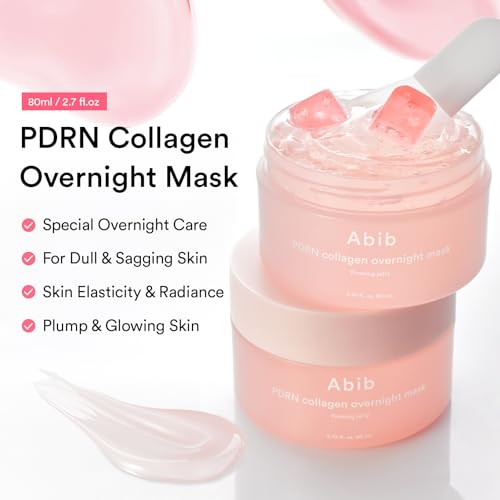 Abib Pink Me Up Pdrn 3 Step Glow Kit | Overnight Firming Jelly Mask, Korean Skincare Set for Glass Skin Routine
