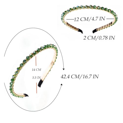 Headbands for Women Rhinestone Beaded Headband, Head Bands for Women's Hair Fashionable Handmade Crystal Beaded Elastic hairbands Lady Women Girls Hair Jewelry Accessories
