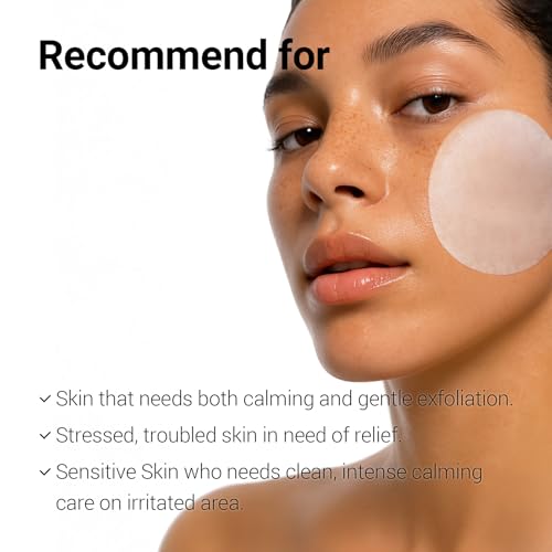 Soothing Calm Toner Pad, Daily Gentle Exfoliating & Hydrating Facial Pads for Intense Soothing Care, Heartleaf Extract and CICA for Sensitive Skin Safe, Korean Skincare (60 Pads)