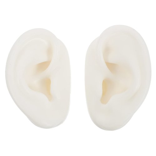 POPETPOP Soft Silicone Ear Model, Ear Model Simulation Display Props Teaching Tools Jewelry Display Earrings 1Pair Size, White,Olive Green, 716RHSB05605S0XGKX