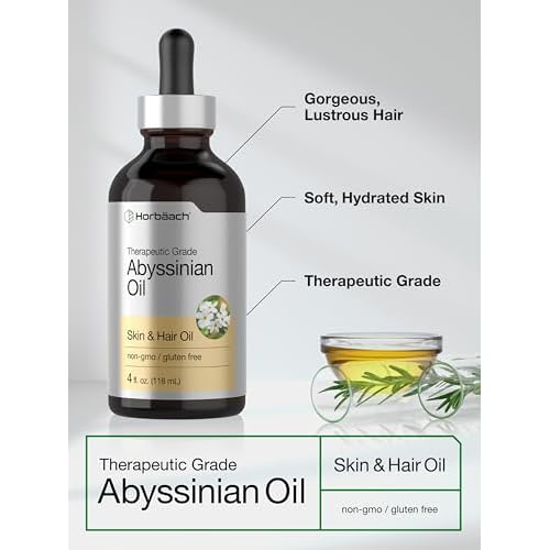 Horb?ach Abyssinian Oil | 4 fl oz | Hair and Skin Oil | Paraben, SLS and Fragrance Free | from Crambe Abyssinica Seed