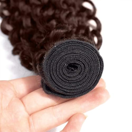 Brazilian Human Hair Bundles 24 26 28 Inch Chocolate Brown Jerry Curly Human Hair Bundles Jerry Curly Unprocessed Virgin Quick Weave Hair for Black Women