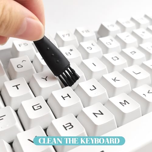 Quacc 10 PCS Mens Electric Shaver Cleaning Brush Black Double Sided Razor Brush for Cleaning Trimmer Hair Clipper Keyboard