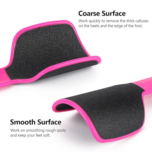 2 Pcs Curved Foot File Callus Remover for Feet, U Shaped Foot Scrubber Dual Sided Heel File Scraper Dead Skin Remover