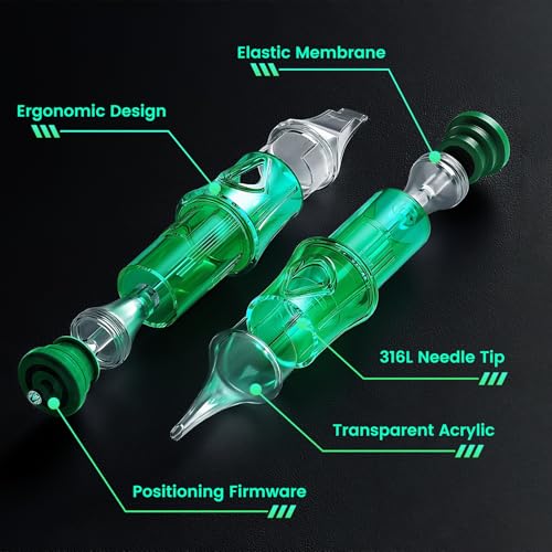 A-minusone 20Pcs 1201RL Tattoo Needles Cartridges Standard #12 1 Round Liner Size Tattoo Cartridge Needle Pro Disposable Cartridges Sterilization and Safety for Most Tattoo Pen Cartridge Machines