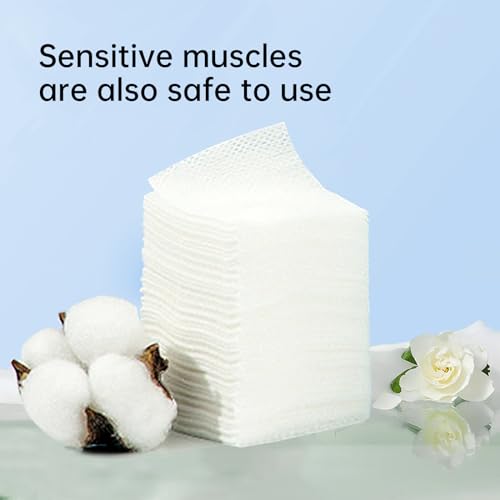 Mummy Makeup Wet Cotton Pads for Face Stretchable Bandage Tear Mask Paper Towel Hydrotherapy Hydration Cotton Sheet 200pcs 3.9 * 3.9in (200 Count (Pack of 3))