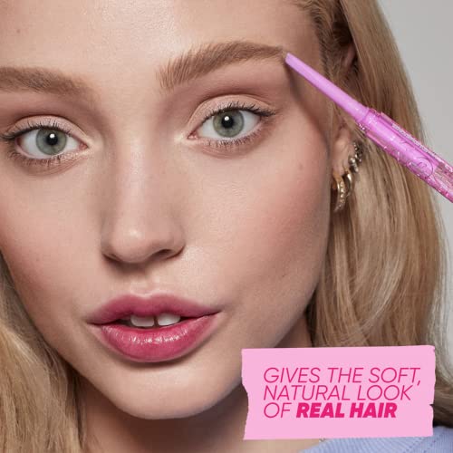 Kosas Brow Pop - Longwear Eyebrow Makeup, Dual-Sided Defining Pencil with Castor Oil for Soft, Natural Look of Real Hair - Honey Blonde