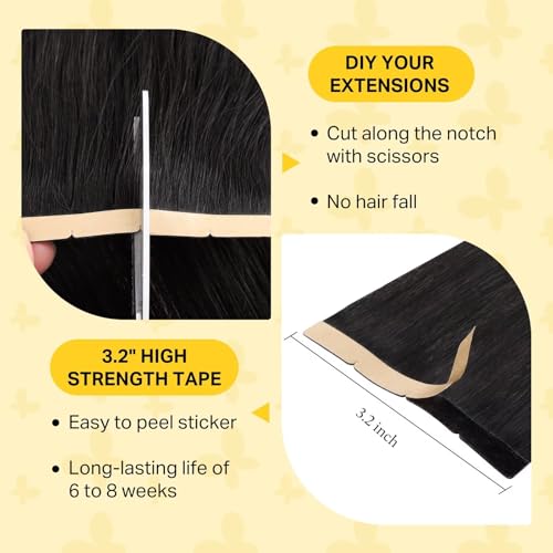DOORES Tape in Hair Extensions, Balayage Dark Brown to Chestnut Brown 18 Inch 100g 20pcs, Wide Tape in Extensions Human Hair Real Remy Invisible Tape-ins Silky Straight Skin Weft Folding Wear