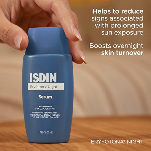 Eryfotona Night, Ultra-Fluid Night Serum That Helps Reduce Signs Associated with Prolonged Sun Exposure with Night Repairsomes and Vitamin E, 50ml