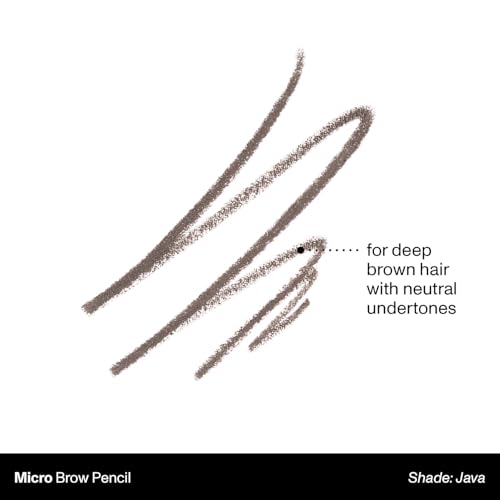 Morphe Micro Dual Eyebrow Pencil - Dual-Ended Brow Pencil Featuring a Retractable, Ultra-Precise, Pointed Tip - Richly Pigmented, Smooth-Gliding, Long-Lasting Wax Formula - Java (0.003 oz)