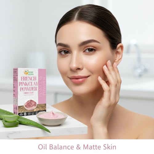 Herbs Botanica French Pink Clay/Rose Clay Powder Montmorillonite Kaolin Clay Powder Healing Clay for Face Mask Skin Care Detox, For Soap Making Clay French Skincare150 gms / 5.3 oz