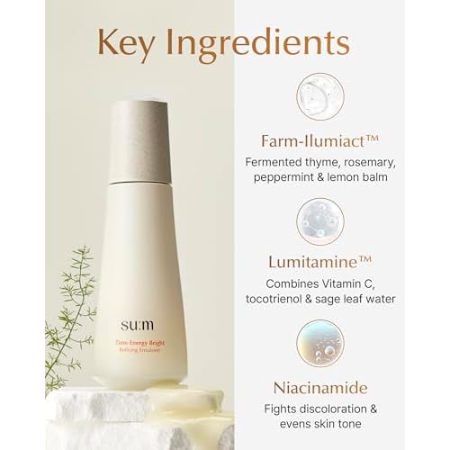SU:M TIME ENERGY DUO SPECIAL SET (9.8 fl oz) - Skin Tone-Enhancing Skincare . with Farm-Ilumiact, Lumitamine, and Niacinamide for a Dewy, Even Complexion.