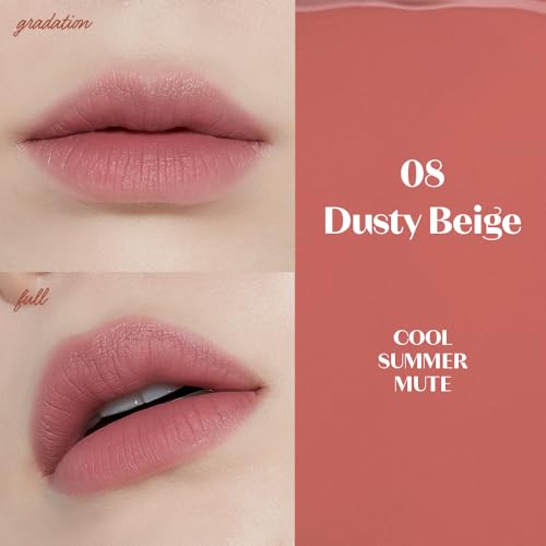 ETUDE Fixing Tint #08 Dusty Beige (4g) | Long Lasting High Pigmented Liquid Lipstick | Waterproof Lightweight Matte Finish Lip Stain | Full Coverage | Korean Makeup, Kbeauty