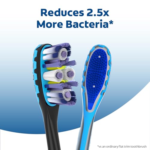 Colgate 360 Advanced Clean Adult Soft Toothbrush Pack, 6 Soft Bristled Toothbrushes with Cheek and Tongue Cleaner, Helps Clean Your Teeth, Tongue, Cheeks, and Gums, 6 Pack