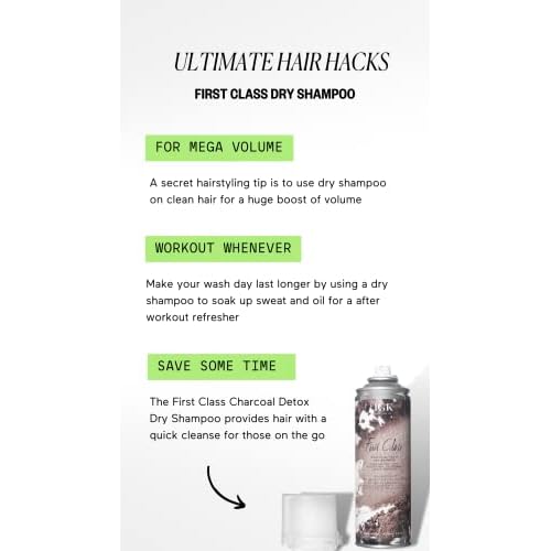IGK FIRST CLASS ?Charcoal Detox Dry Shampoo for Oily Hair | Balances Oil + Soothes Scalp + Volumizes | Vegan + Cruelty Free