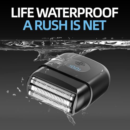 Electric Foil Shavers for Men, New Mini Electric Razor with 3 Floating Blades, LED Display, USB-C Fast Rechargeable, Travel Portable Beard Trimmer for Men, Gifts for Dad Him (Black)