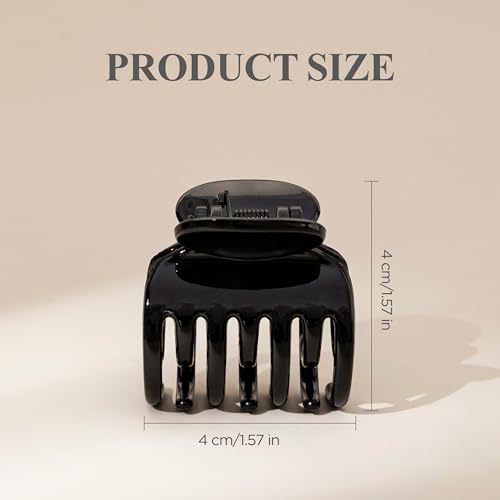 Small Hair Clips for Women Girls, 8 PCS 1.6 Inch Hair Claw Clips for Thin/Medium Thick Hair 4 Style Matte Hair Jaw Clips Non-Slip Tiny Hair Accessories