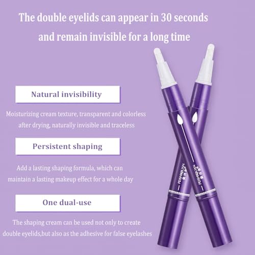 Double Eyelid Styling Cream Natural into Double Invisible Eye Ware Natural Essence Non-Glue Double Eyelid Patch Easily Double Eyelids Styling Shaping Cream Practical Tools