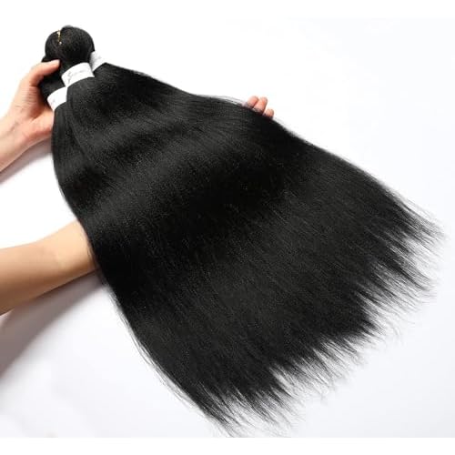 Braiding Hair Pre stretched Natural Black 26'' 8 Packs Long Braiding Hair, Natural Braid Crochet Hair Hot Water Setting Professional Soft Yaki Texture (26inch,1B#)