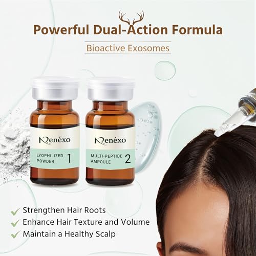 Exosomes for Hair Growth Serum | Clinically Tested Scalp Serum for Hair Thickening, Strengthening, Soothing, Moisturizing & Encouraging Healthier Hair | 1 Set (8ml + 150mg)