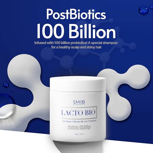 SMIB Lactobio 1'Min Silk Hair Treatment - 100 Billion Postbiotic-Powered Formula for Silky, Healthy Hair?Nourish & Protect -Strengthen & Nourish with Advanced Scalp Care - Korean Formula (14.10 oz)