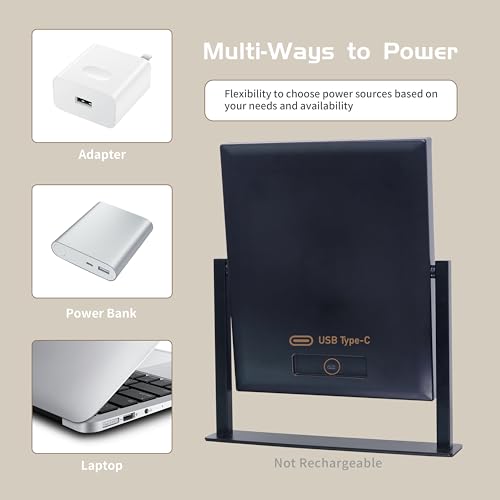 Vanity Mirror with Lights,Makeup Mirror with Lights with 9 Dimmable LED Bulbs, 3 Color Lighting Modes Detachable 10X Magnification Mirror Touch Control,360¡ÆRotation