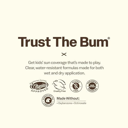 Sun Bum Kids SPF 50 Clear Face Stick Sunscreen - Wet or Dry Skin Application Broad Spectrum Sunscreen with Vitamin E - Hawaii 104 Act Compliant (Without Octinoxate & Oxybenzone) - Travel Size 0.53 oz