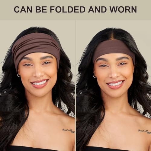 Headbands for Women, 7PCS Wide Cloth Hair Bands for Workout, Yoga, Skincare & Daily Wear, Soft & Stretchy