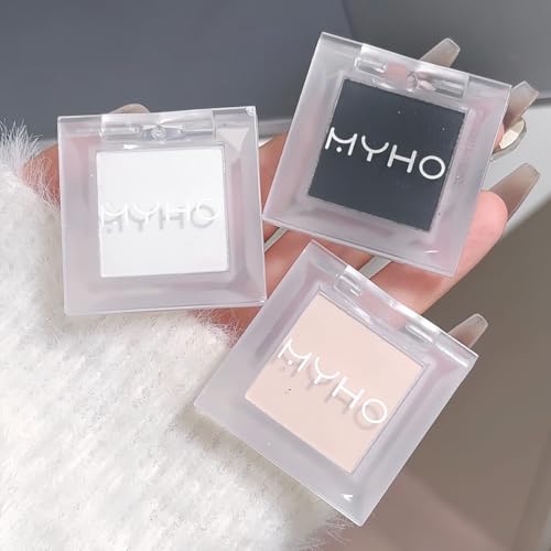 Single Light Beige Eyeshadow Palette, Matte Eyeshadow Highly Pigmented, Eye Brightener Eye Shadow Primers, Ultra-fine Powder Multiuse Blendable Eyeshadow Base Eyes Makeup