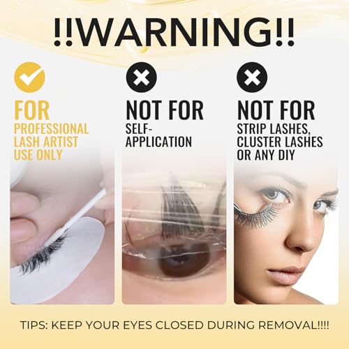 Eyelash Extension Remover - Fast Dissolve No Damage to Natural Lash - Professional Adhesive Remover Supplies