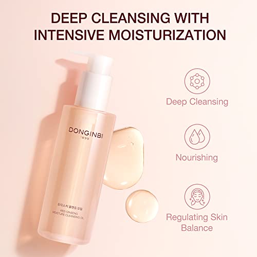 Donginbi Red Ginseng Moisture Cleansing Oil - New Years Gifts for Women, Mild, Non-Greasy, Hypoallergenic Korean Skin Care, Remove Thick Makeup, Face Cleanser with Natural Ingredients 6.7 floz / 200ml