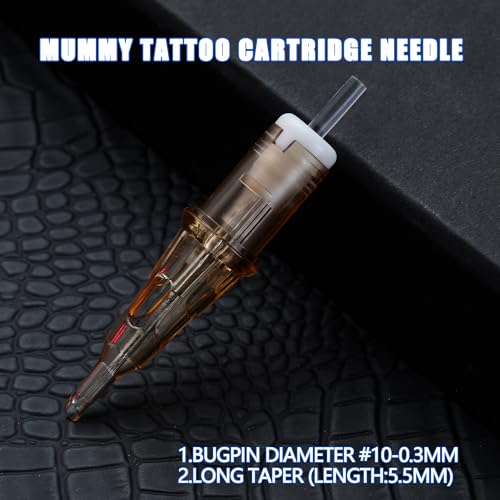 Mummy Tattoo Cartridges Needles Sorted Disposable Round Liner #10 L-Taper Bugpin 40pcs (MC-1003RL/5RL/7RL/9RL/11RL/14RL)