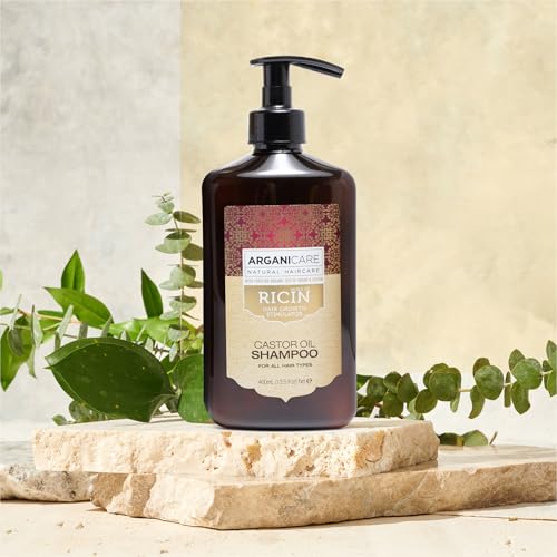 Arganicare | Duo Shampoo + Conditioner | Castor | Growth Accelerator | Gently Cleans & Moisturizes Hair | All hair types | 13.53 fl oz + 13.53 fl oz