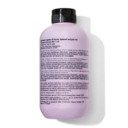 Bondbar Purple Brightening Shampoo for Blonde, Lightened & Gray Hair, Neutralizes Brassiness, Repairs, Protects, Hydrates, Vegan, CrueltyFree, 8 Fl. Oz