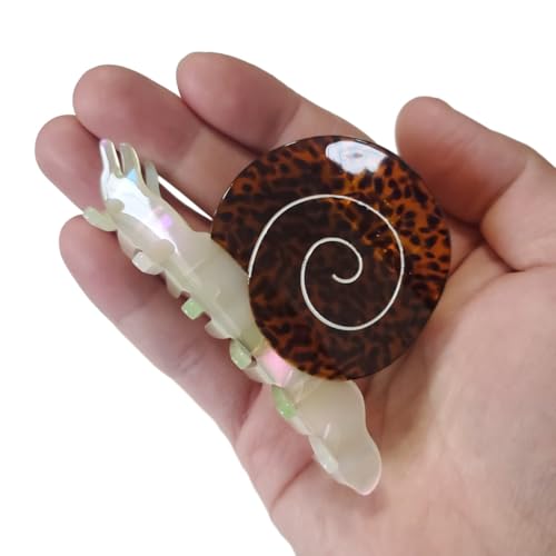 Snail Hair Clip,Acetate Claw Clips,Hair Clips for Women,Green