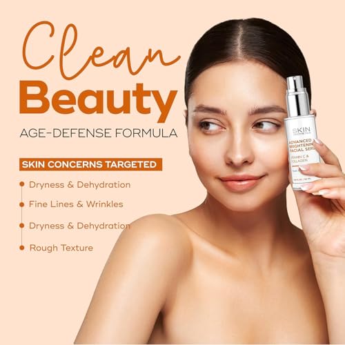 Serum & Face Mask Set, Vitamin C & Collagen & Hyaluronic Acid Value Set - Anti-Aging, Hydrating - Clean Beauty Ingredients, Cruelty-Free Korean Skin Care - Set of 3