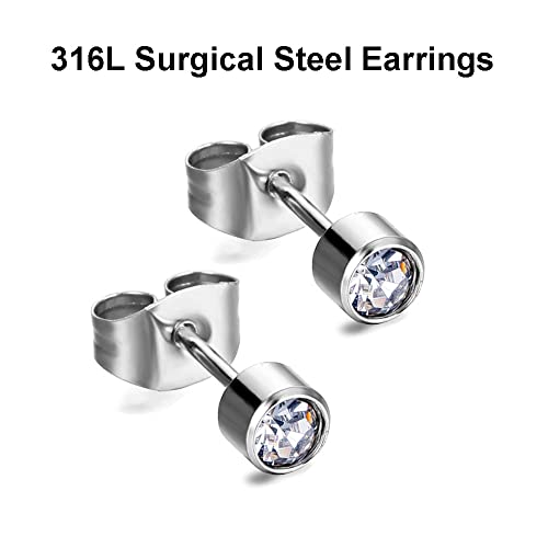 Professional Ear Piercing Gun Kit Reusable for Body Nose Lip Piercing with 16 Pairs Hypoallergenic Earrings (6 Pairs Sterling Silver Stud Earrings 18K Yellow Gold Plated+10 Pairs Gun Stud Earrings)