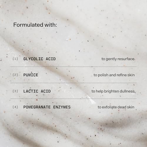 Versed Buff It Out AHA Exfoliating Body Scrub and Mask - Lactic Acid & Glycolic Acid Exfoliant - Microfine Pumice Body Exfoliator to Polish and Smooth Bumpy, Dry Skin - Vegan & Cruelty-Free (8 oz)