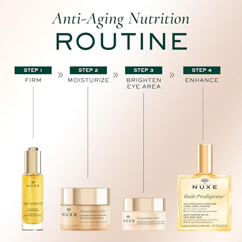 Nuxe Nuxuriance Gold Nutri-Fortifying Night Balm, Anti-Aging, Replenishing Night Cream, 1.7 Fl Oz