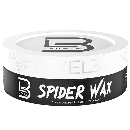 L3 Level 3 Spider Wax - Long Lasting and Strong Hold Improve your Hair Volume and Texture - Level Three Hair Wax for Men