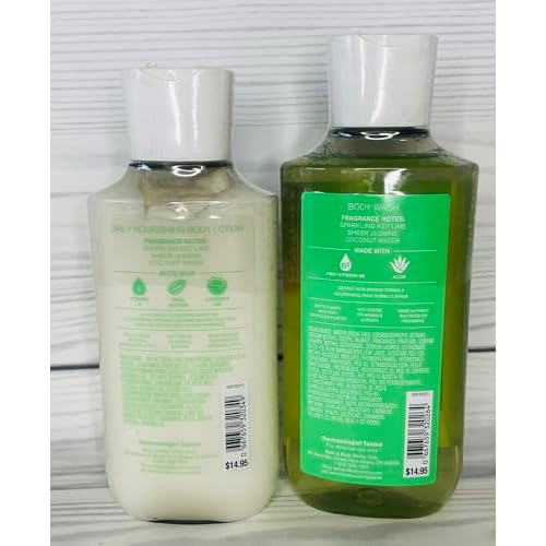 Bath & Body Works Coconut Lime Verbena Body Lotion and Body Gel Wash 2 Piece Set