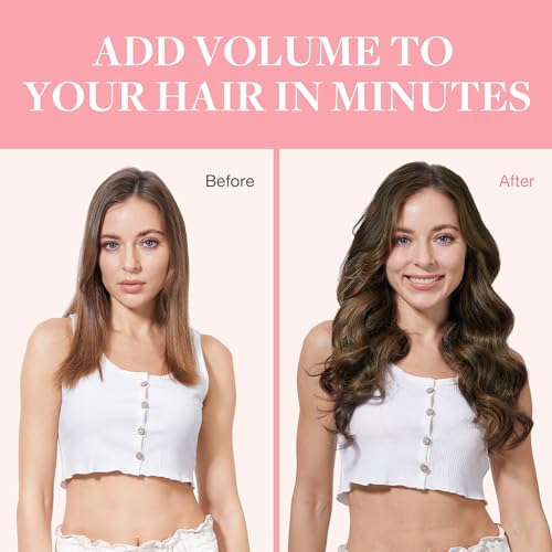 GOO GOO Clip in Hair Extensions Real Human Hair, Remy Human Hair Extensions Clip ins for Women, Natural Human Hair, 20inch 120g 7Pcs, 2/6/2 Balayage Dark Brown to Chestnut Brown