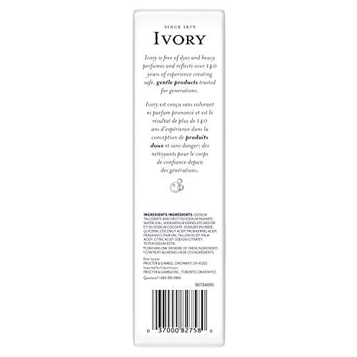 Ivory Bar Soap, Original Scent, 10 count, 4 oz (Pack of 8, total of 80 Bars)
