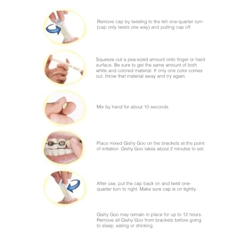GishyGoo Orthodontic Wax Braces Bracket-Relief (10 Count)