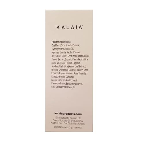 Kalaia Fresh Canvas Exfoliating Powder | 1 oz | Gentle Exfoliator for Face & Neck | Neem, Turmeric, & Rose Petal Powder | Water Activated for Daily Skin Care Routine