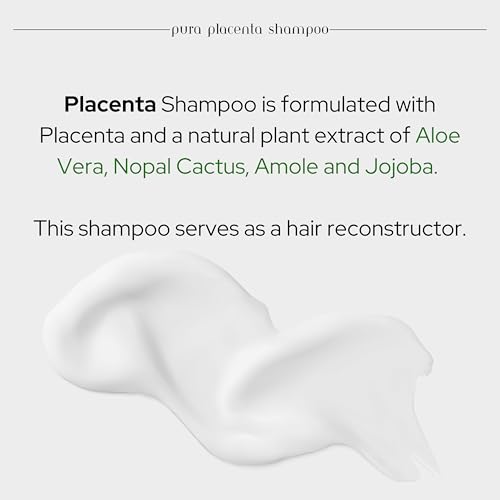 Cabellina Pura Placenta Reconstructor Shampoo with Proteins, Keratin Amino Acids & Natural Oils - 32 fl oz - 2 Count