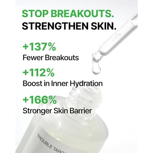 Trouble Targeting Serum, Hydrating & Balancing Face Serum with Niacinamide, Hyaluronic Complex & Tea Tree Biome for Oily Sensitive Blemish-Prone Skin, Korean Skincare (30ml / 1.01 fl.oz.)